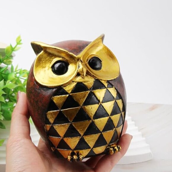 Anthro Owl Decorative Object Figure - Picture 3 of 3